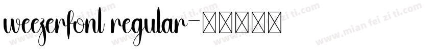 weezerfont regular字体转换